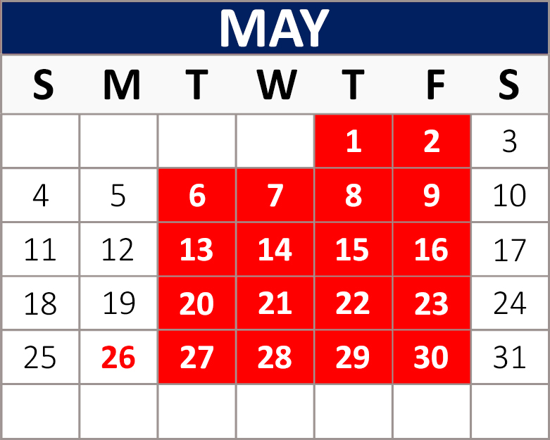May Block Calendar
