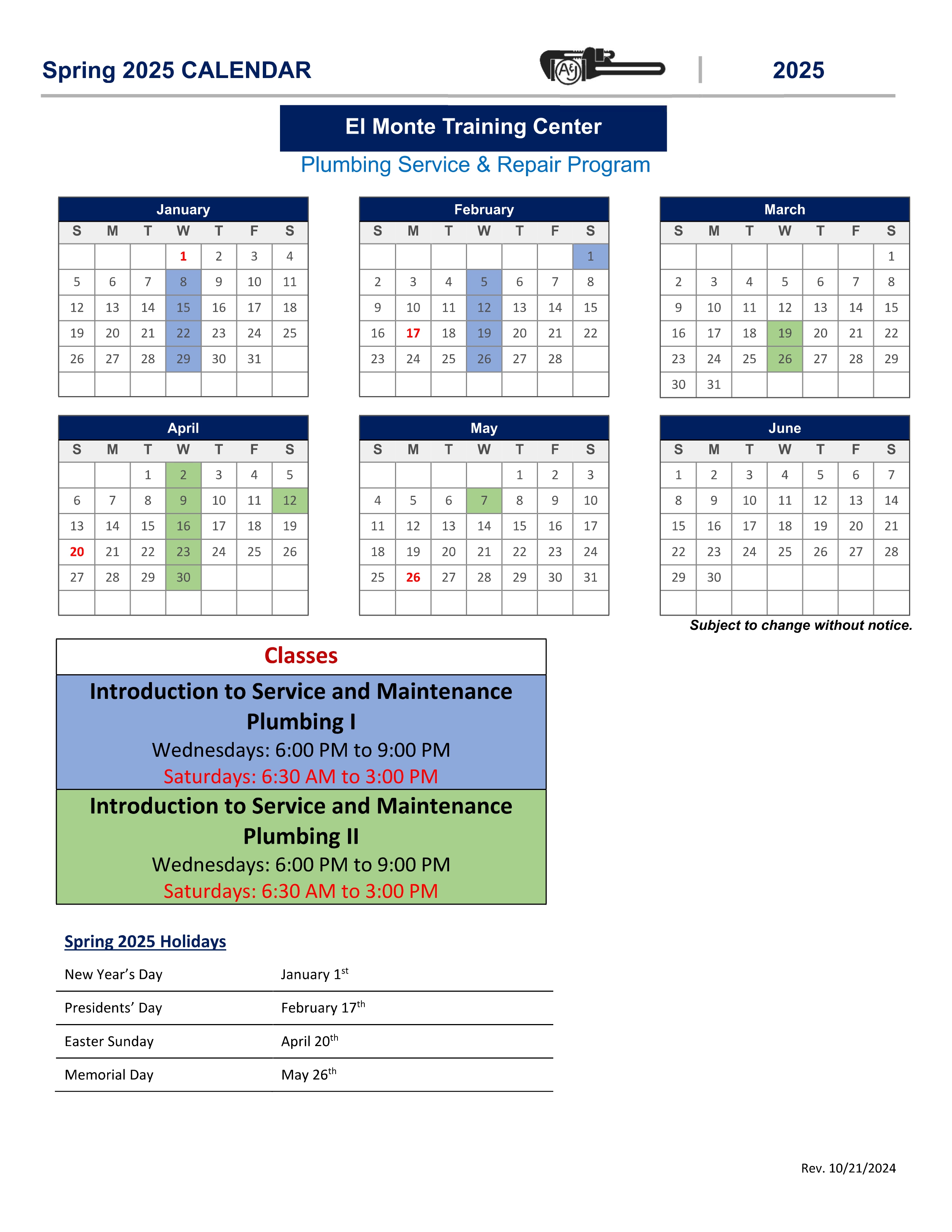 Bakersfield Spring 2025 Landscape Fitter Calendar